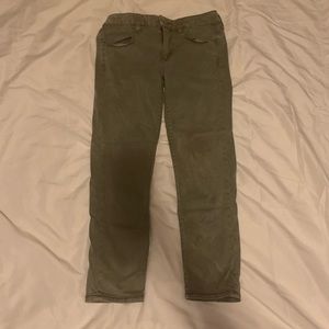 Green velvet pants size 4